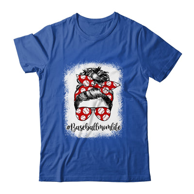 Bleached Baseball Mom Life Messy Bun Baseball Player Mom Shirt & Tank Top | siriusteestore