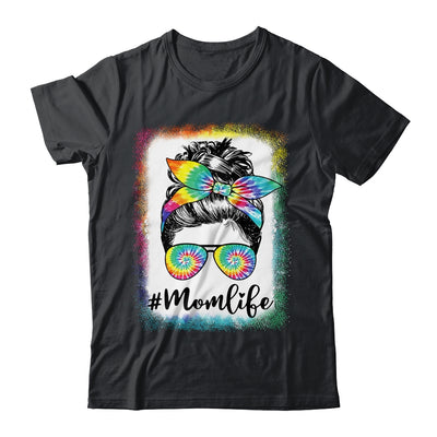 Bleached Messy Bun Mom Life Tie Dye Mother's Day Shirt & Tank Top | siriusteestore