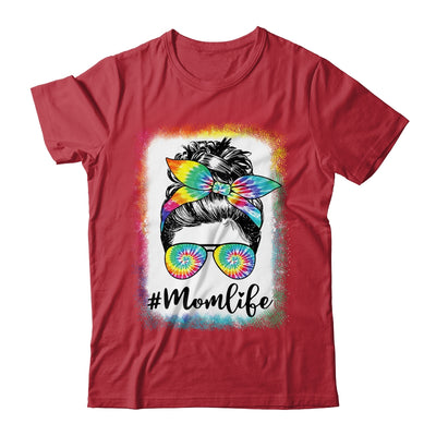 Bleached Messy Bun Mom Life Tie Dye Mother's Day Shirt & Tank Top | siriusteestore