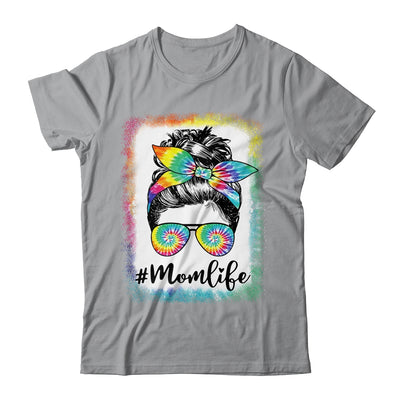 Bleached Messy Bun Mom Life Tie Dye Mother's Day Shirt & Tank Top | siriusteestore