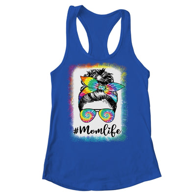 Bleached Messy Bun Mom Life Tie Dye Mother's Day Shirt & Tank Top | siriusteestore