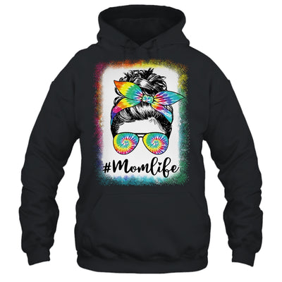 Bleached Messy Bun Mom Life Tie Dye Mother's Day Shirt & Tank Top | siriusteestore