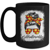 Bleached Softball Mom Life Messy Bun Softball Player Mom Mug | siriusteestore