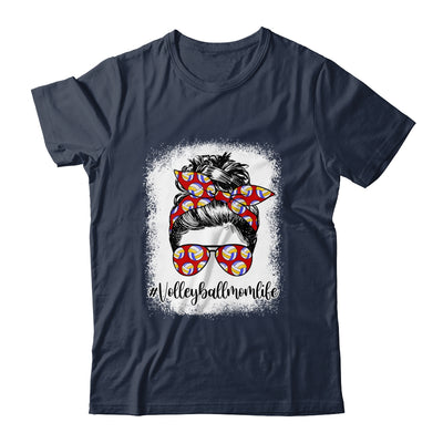 Bleached Volleyball Mom Life Messy Bun Volleyball Player Mom Shirt & Tank Top | siriusteestore
