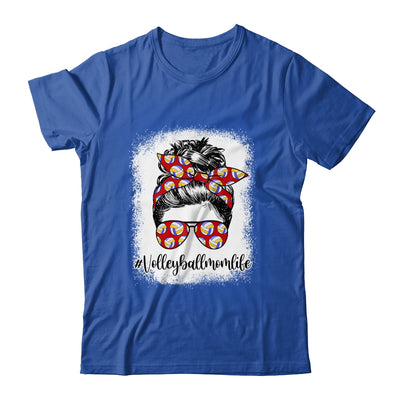 Bleached Volleyball Mom Life Messy Bun Volleyball Player Mom Shirt & Tank Top | siriusteestore