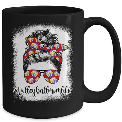 Bleached Volleyball Mom Life Messy Bun Volleyball Player Mom Mug | siriusteestore
