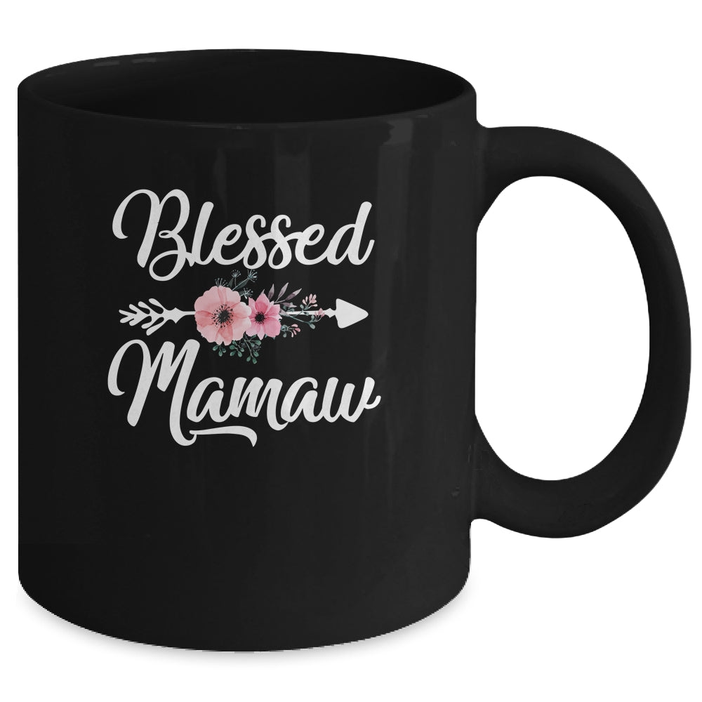 Blessed Mamaw Heart Decoration Mamaw For Mothers Day Mug | siriusteestore