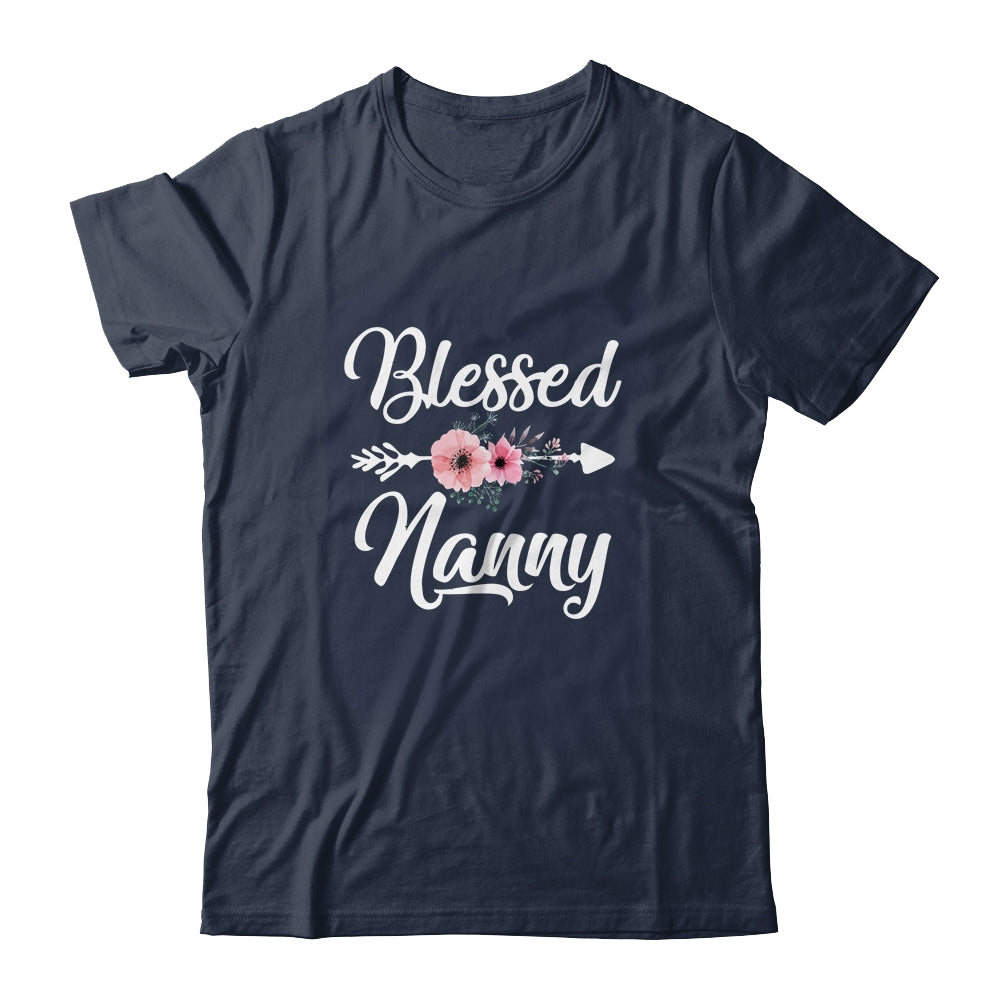Blessed Nanny Heart Decoration Nanny For Mothers Day Shirt & Tank Top | siriusteestore
