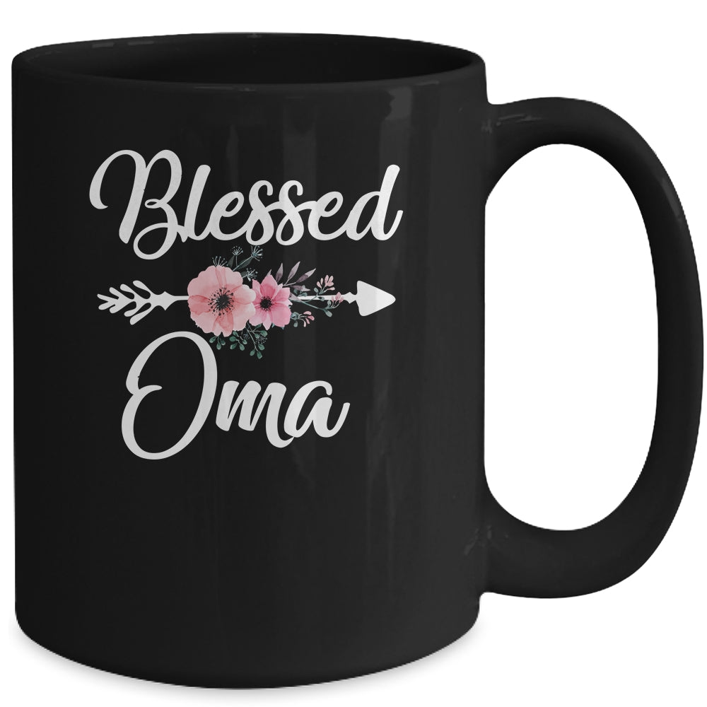 Blessed Oma Heart Decoration Oma For Mothers Day Mug | siriusteestore
