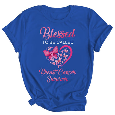 Blessed To Be Called Breast Cancer Survivor Pink Butterfly Shirt & Hoodie | siriusteestore