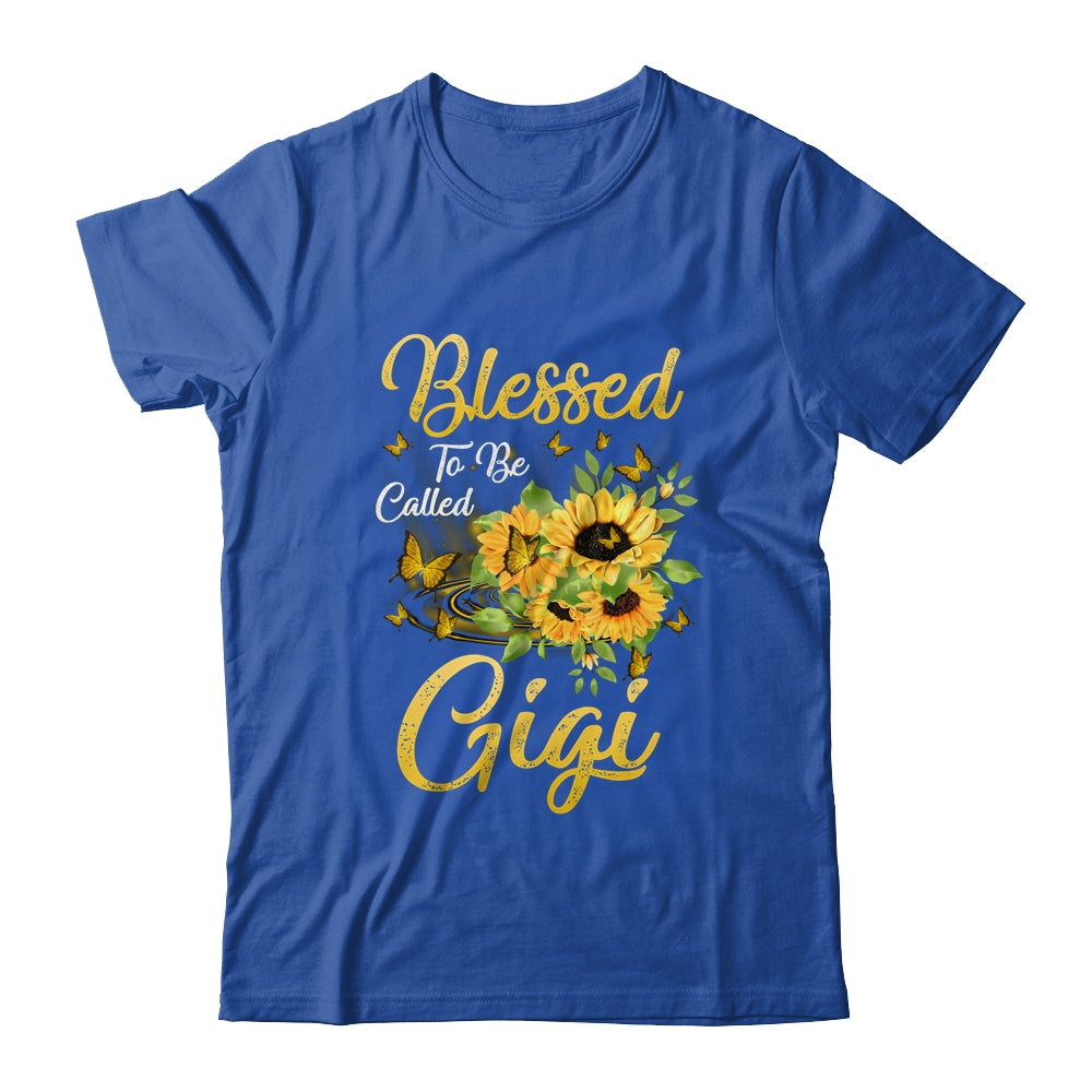 Blessed To Be Called Gigi Sunflower Mothers Day Shirt & Tank Top | siriusteestore