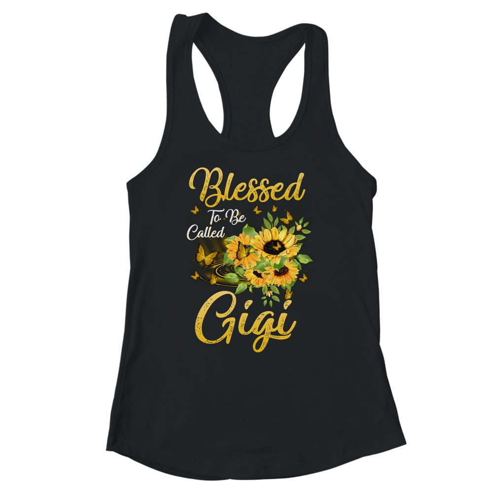 Blessed To Be Called Gigi Sunflower Mothers Day Shirt & Tank Top | siriusteestore