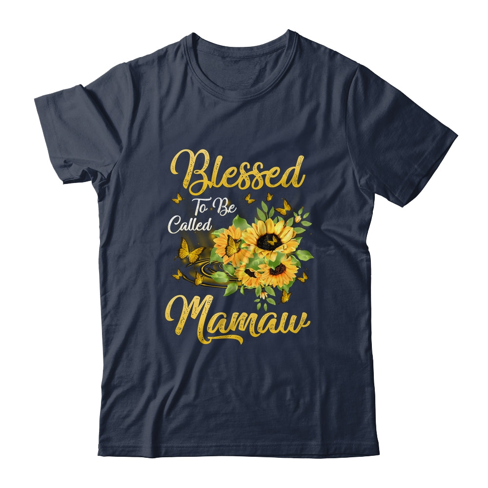 Blessed To Be Called Mamaw Sunflower Mothers Day Shirt & Tank Top | siriusteestore