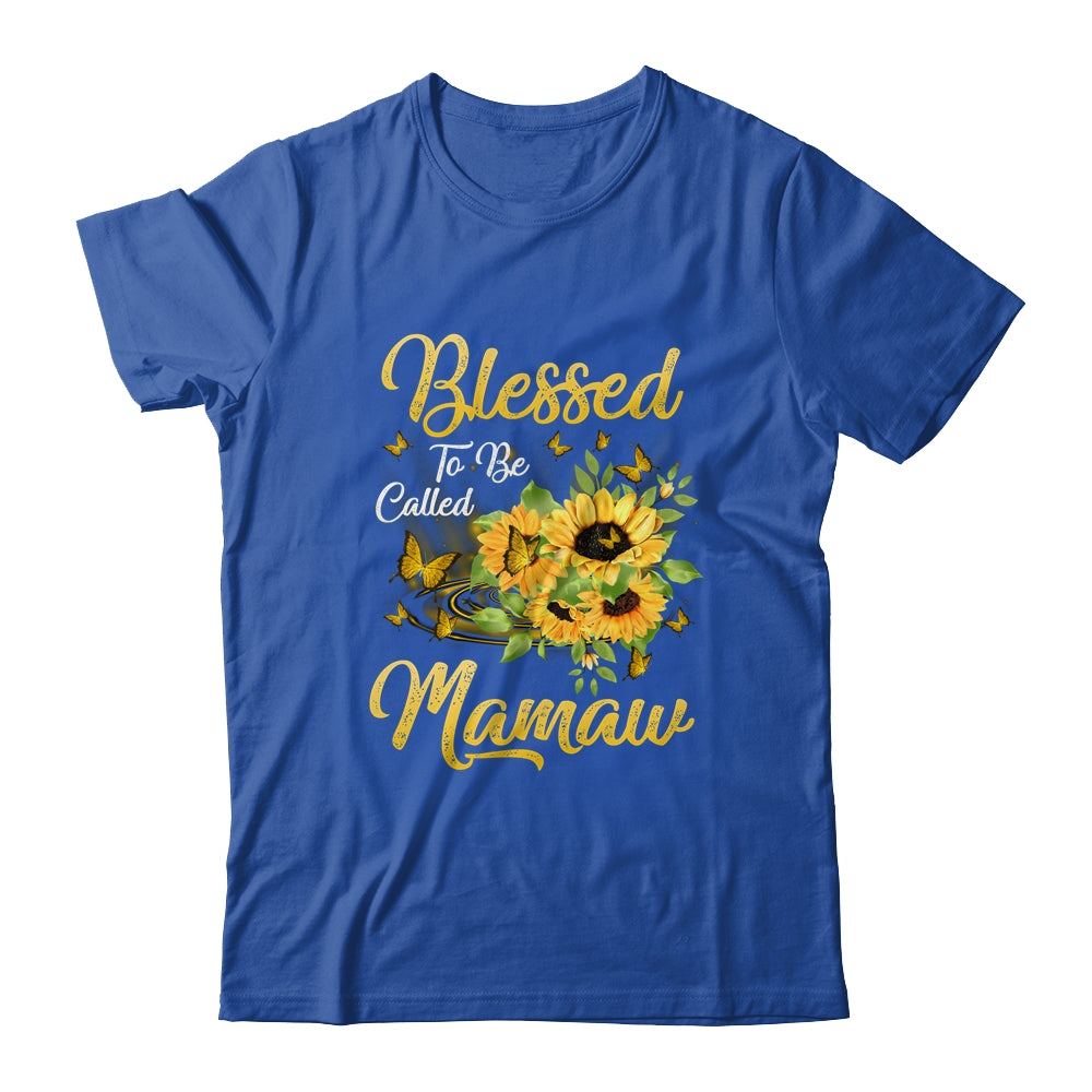 Blessed To Be Called Mamaw Sunflower Mothers Day Shirt & Tank Top | siriusteestore