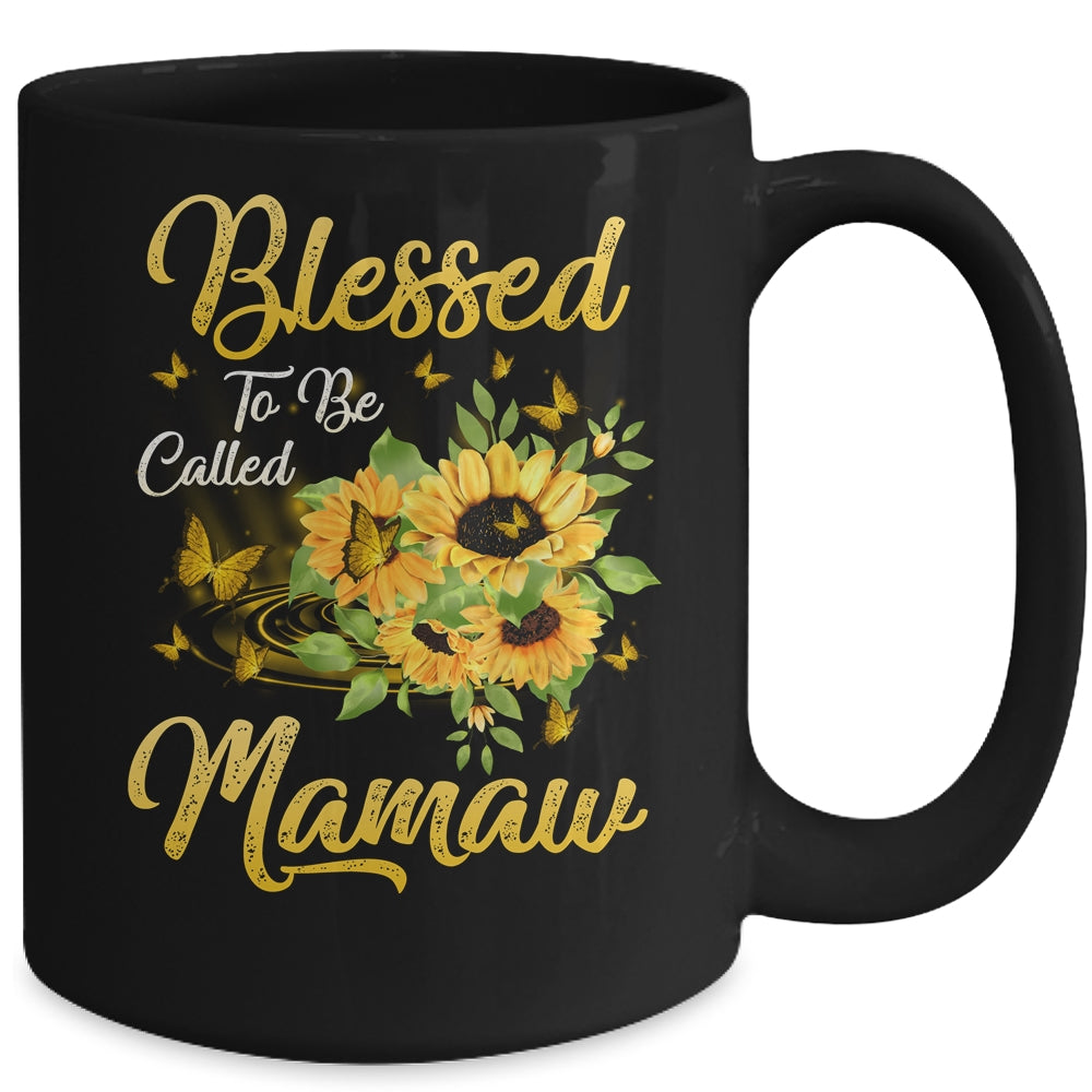 Blessed To Be Called Mamaw Sunflower Mothers Day Mug | siriusteestore