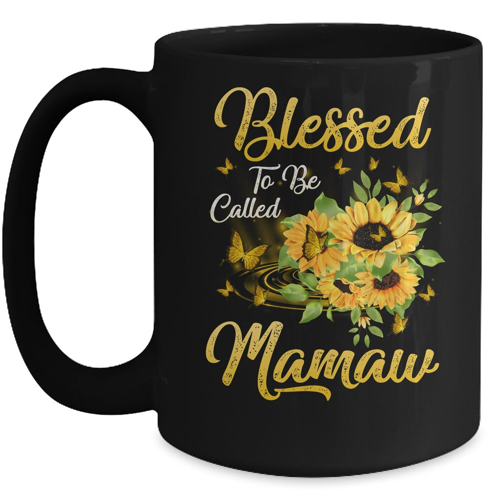 Blessed To Be Called Mamaw Sunflower Mothers Day Mug | siriusteestore