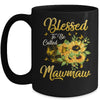 Blessed To Be Called MawMaw Sunflower Mothers Day Mug | siriusteestore