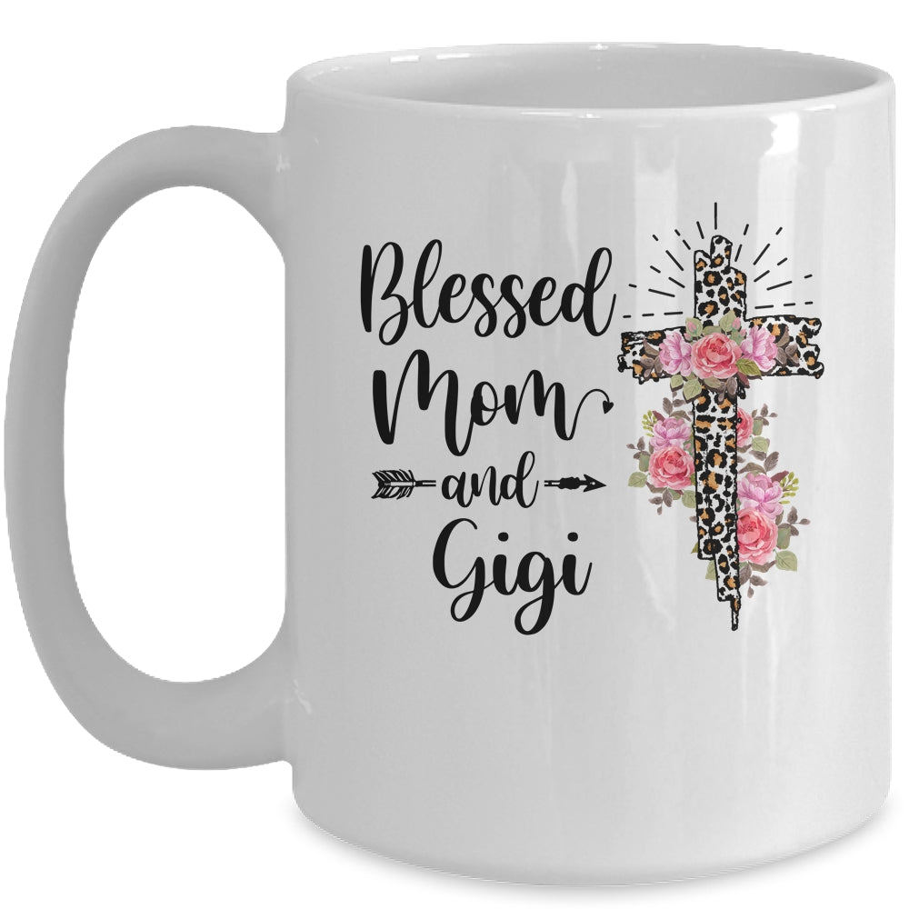 Blessed To Be Called Mom And Gigi Funny Gigi Mug | siriusteestore