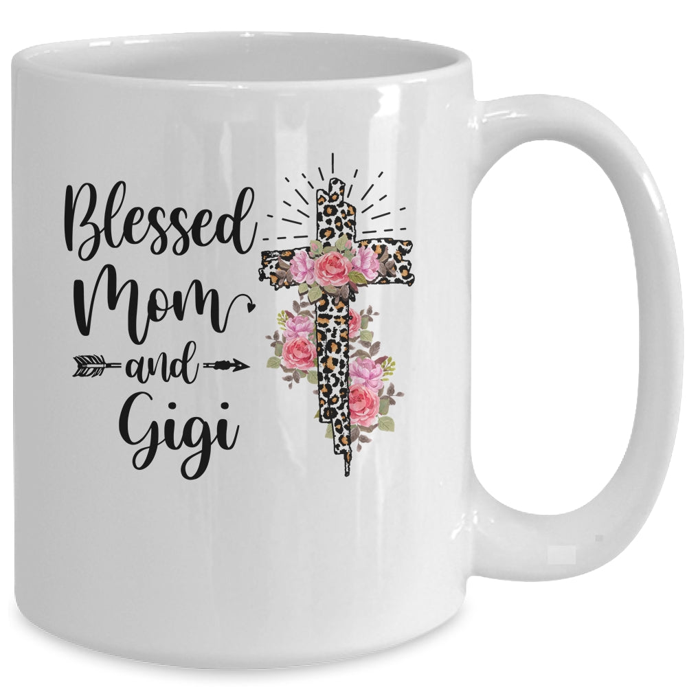 Blessed To Be Called Mom And Gigi Funny Gigi Mug | siriusteestore
