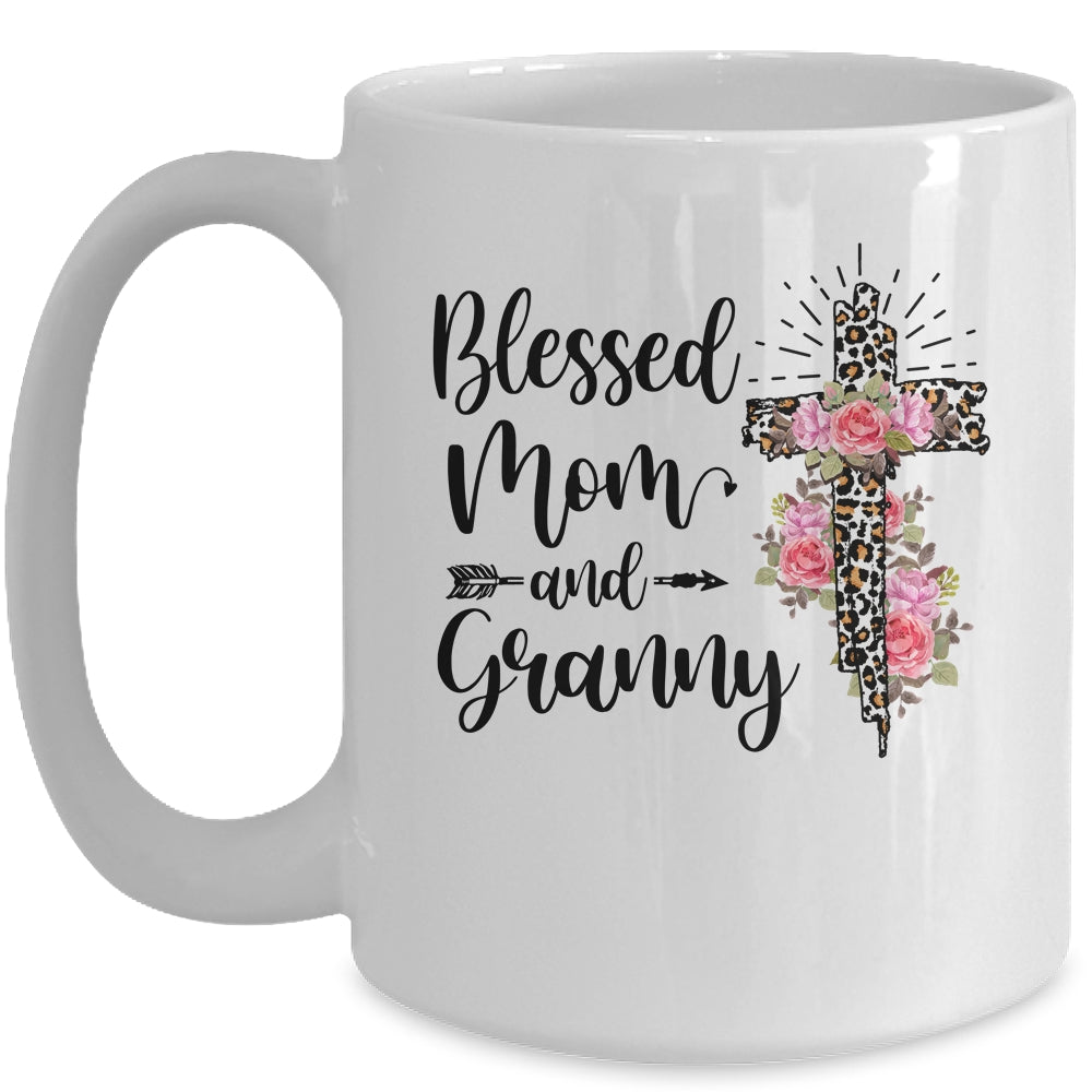 Blessed To Be Called Mom And Granny Funny Granny Mug | siriusteestore