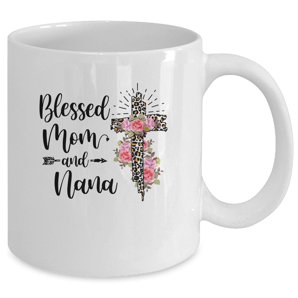 Blessed To Be Called Mom And Nana Funny Nana Mug | siriusteestore