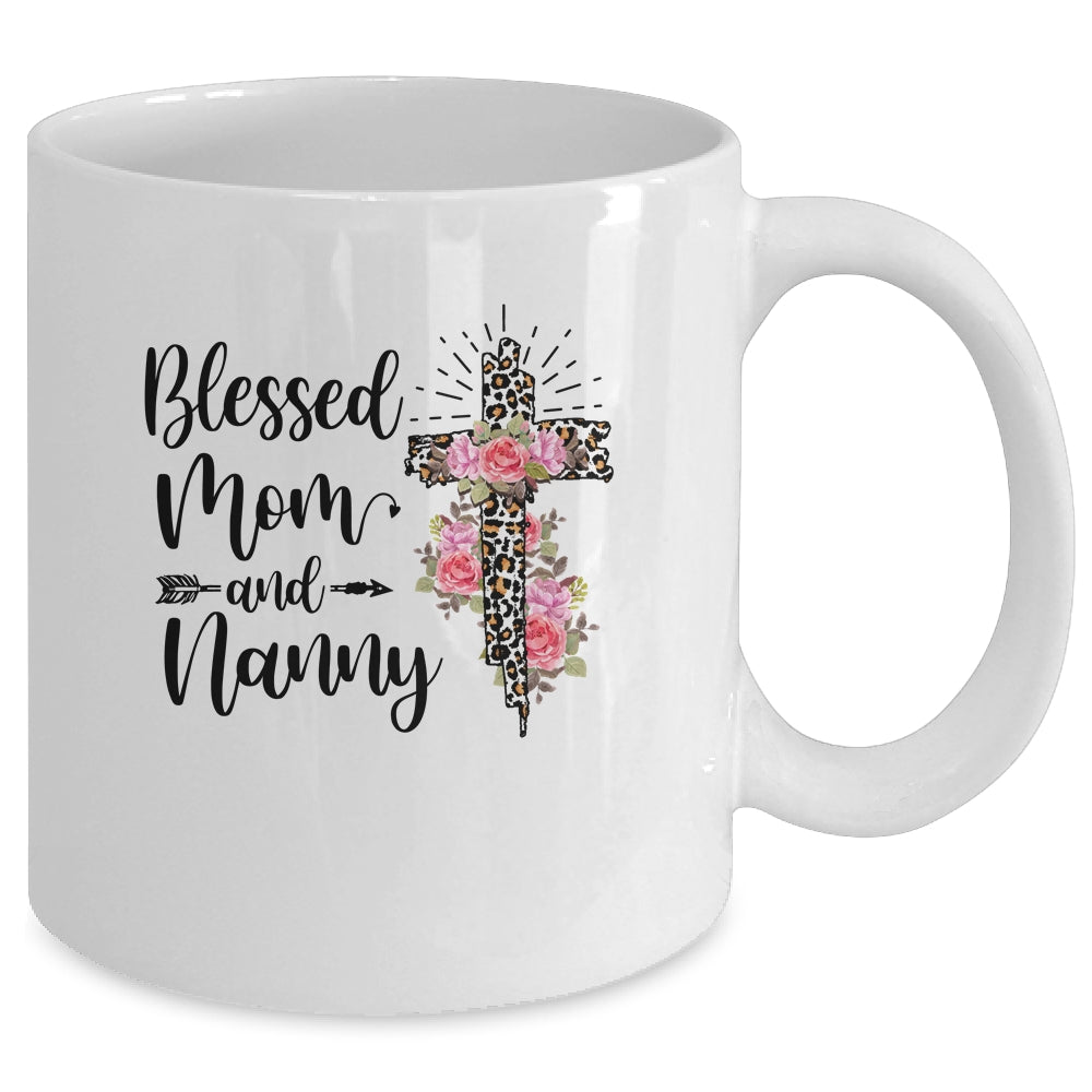 Blessed To Be Called Mom And Nanny Funny Nanny Mug | siriusteestore