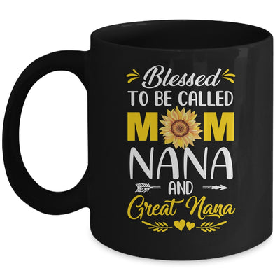 Blessed To Be Called Mom Nana Great Nana Mothers Day Mug | siriusteestore
