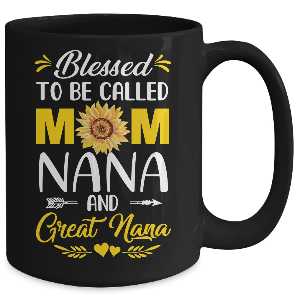 Blessed To Be Called Mom Nana Great Nana Mothers Day Mug | siriusteestore