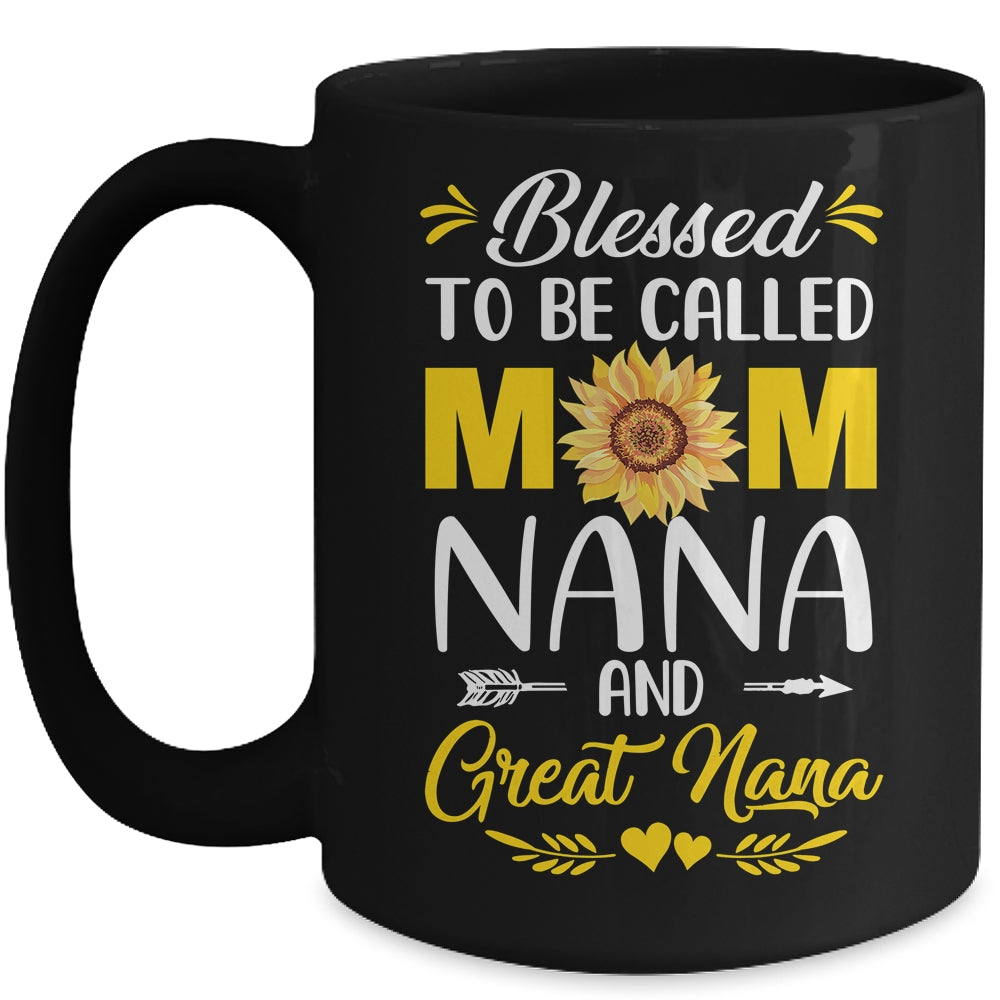 Blessed To Be Called Mom Nana Great Nana Mothers Day Mug | siriusteestore