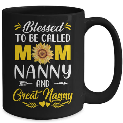Blessed To Be Called Mom Nanny Great Nanny Mothers Day Mug | siriusteestore