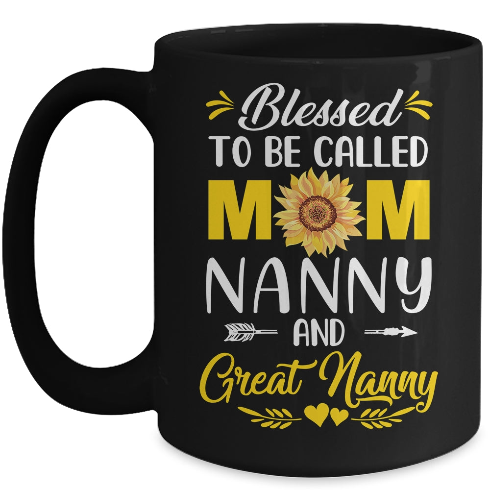 Blessed To Be Called Mom Nanny Great Nanny Mothers Day Mug | siriusteestore