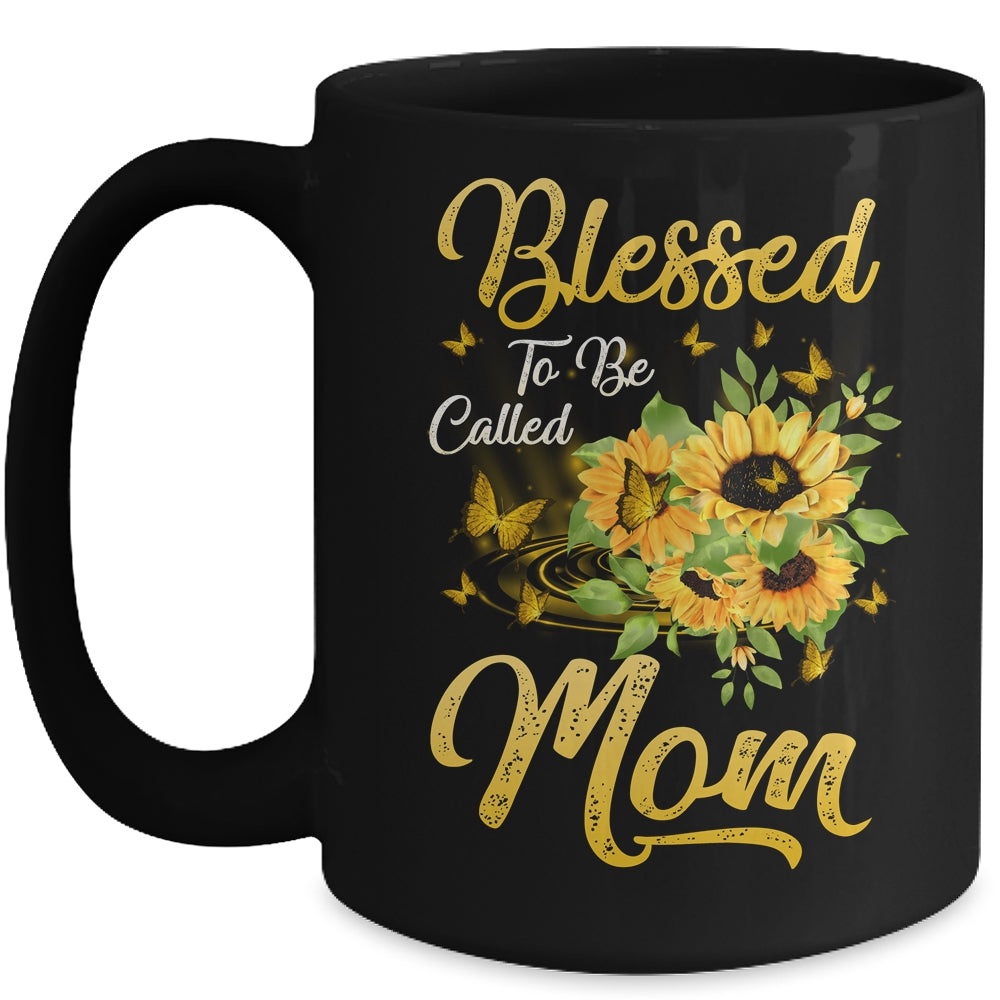 Blessed To Be Called Mom Sunflower Mothers Day Mug | siriusteestore