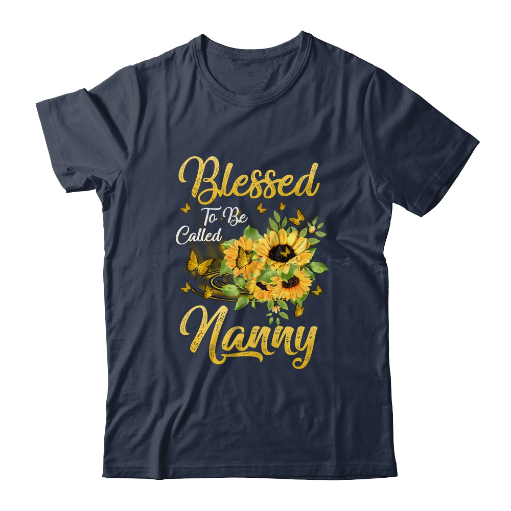 Blessed To Be Called Nanny Sunflower Mothers Day Shirt & Tank Top | siriusteestore