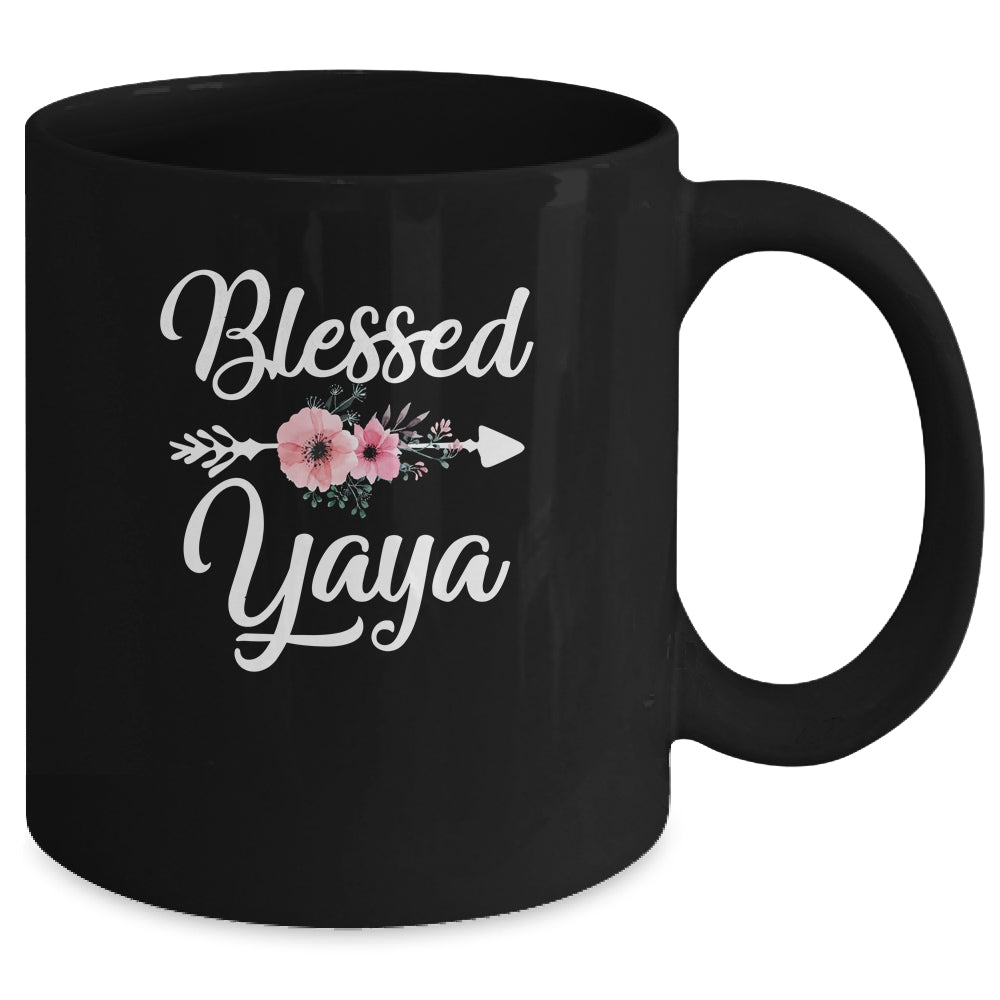 Blessed Yaya Heart Decoration Yaya For Mothers Day Mug | siriusteestore
