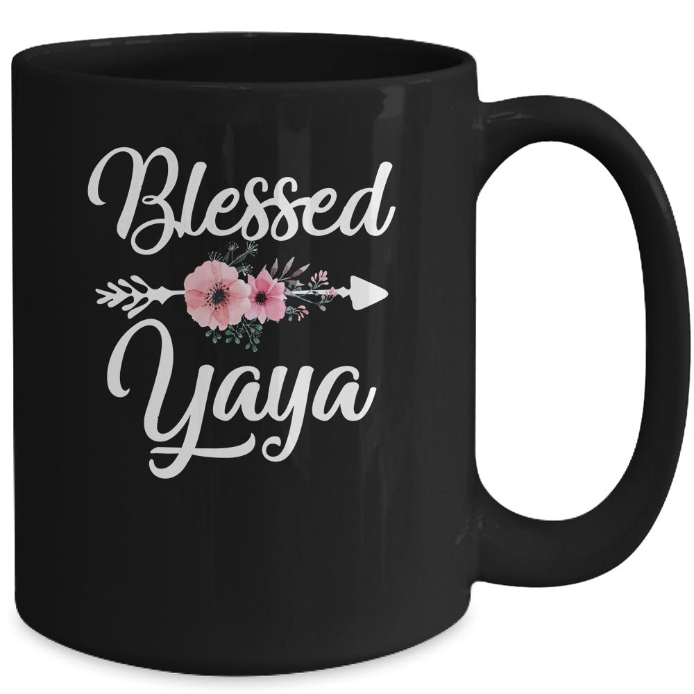 Blessed Yaya Heart Decoration Yaya For Mothers Day Mug | siriusteestore