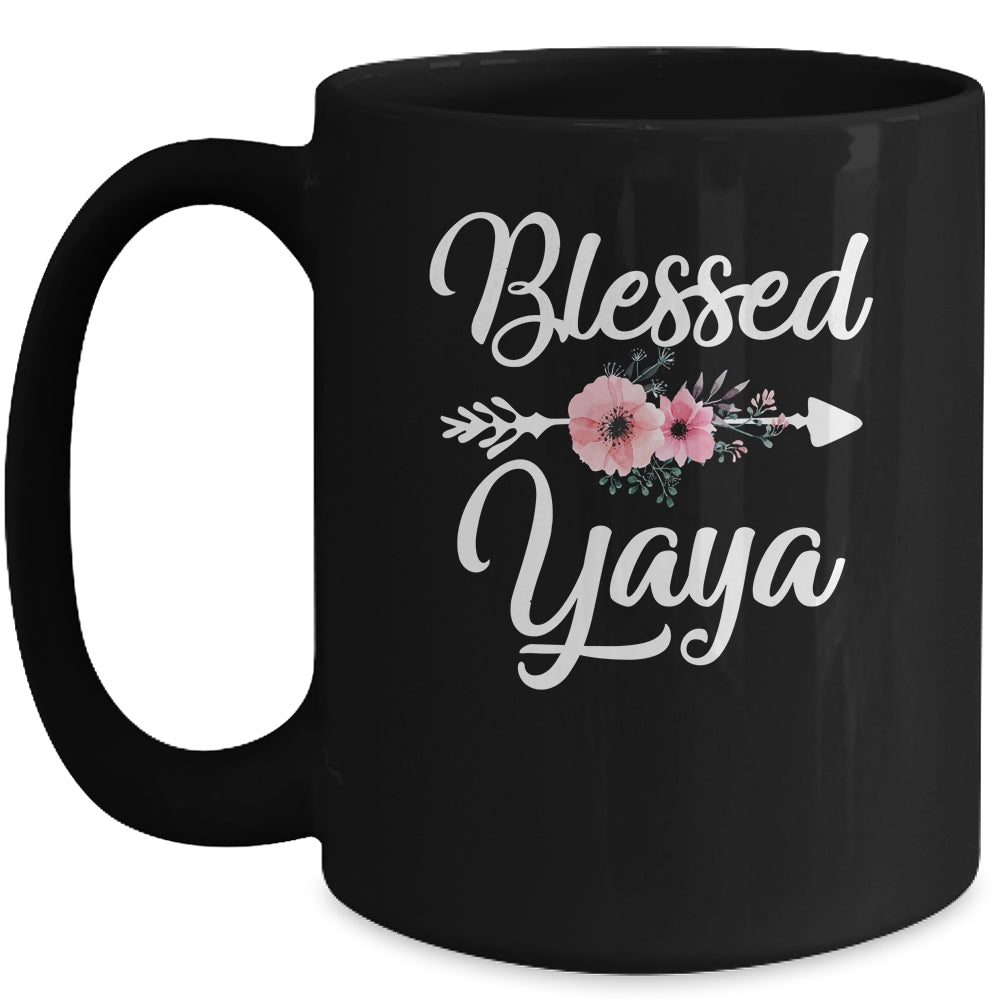Blessed Yaya Heart Decoration Yaya For Mothers Day Mug | siriusteestore