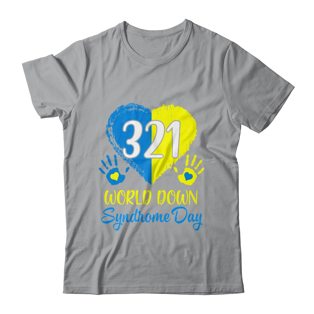 Blue Yellow Heart 21 World Down Syndrome Awareness Day Shirt & Hoodie | siriusteestore