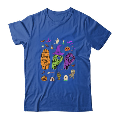 Boo American Sign Language Pride ASL Deaf Halloween Gift Shirt & Hoodie | siriusteestore