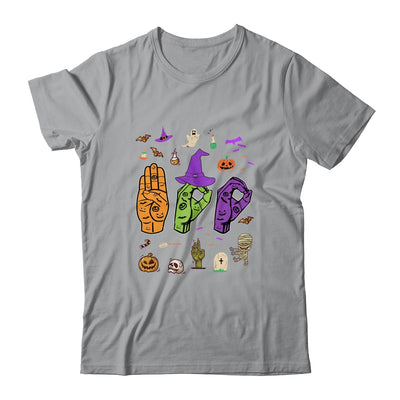 Boo American Sign Language Pride ASL Deaf Halloween Gift Shirt & Hoodie | siriusteestore