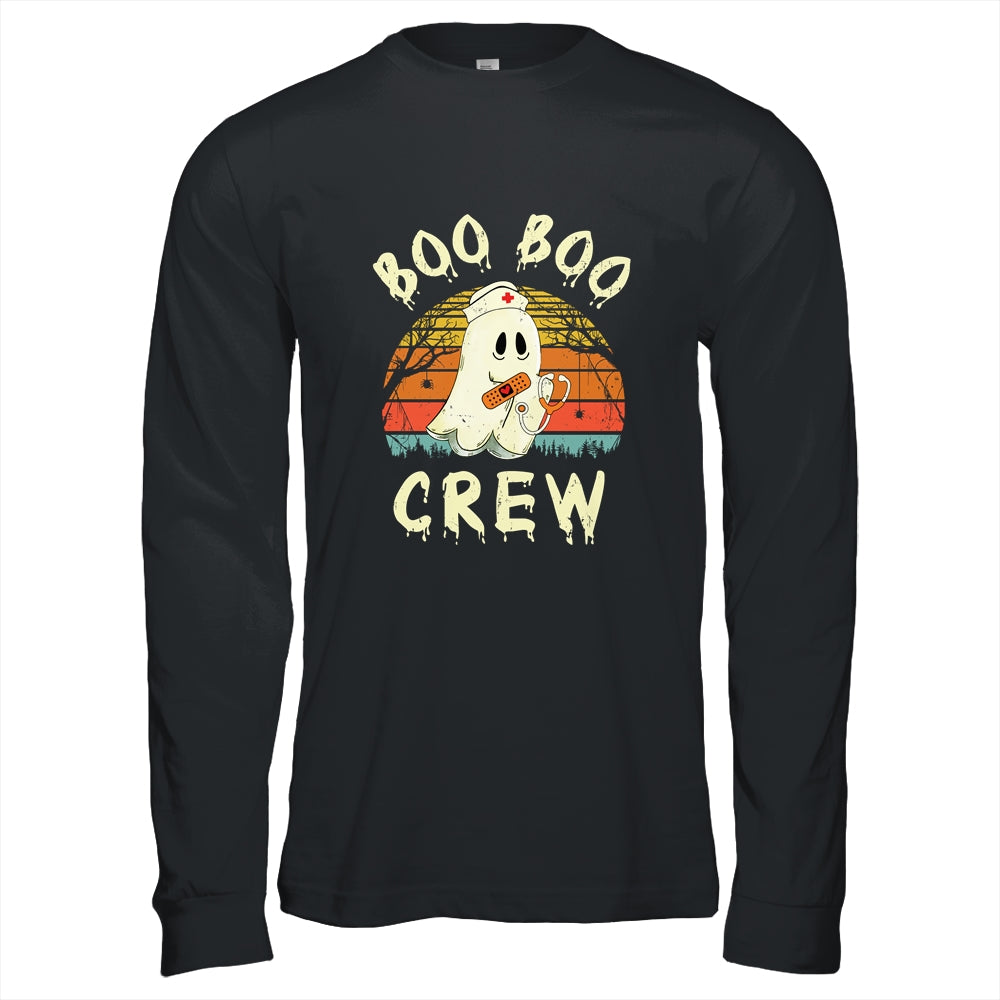Boo Boo Crew Ghost Nurse Retro Halloween Nursing RN Shirt & Hoodie | siriusteestore