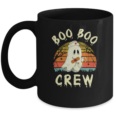 Boo Boo Crew Ghost Nurse Retro Halloween Nursing RN Mug | siriusteestore