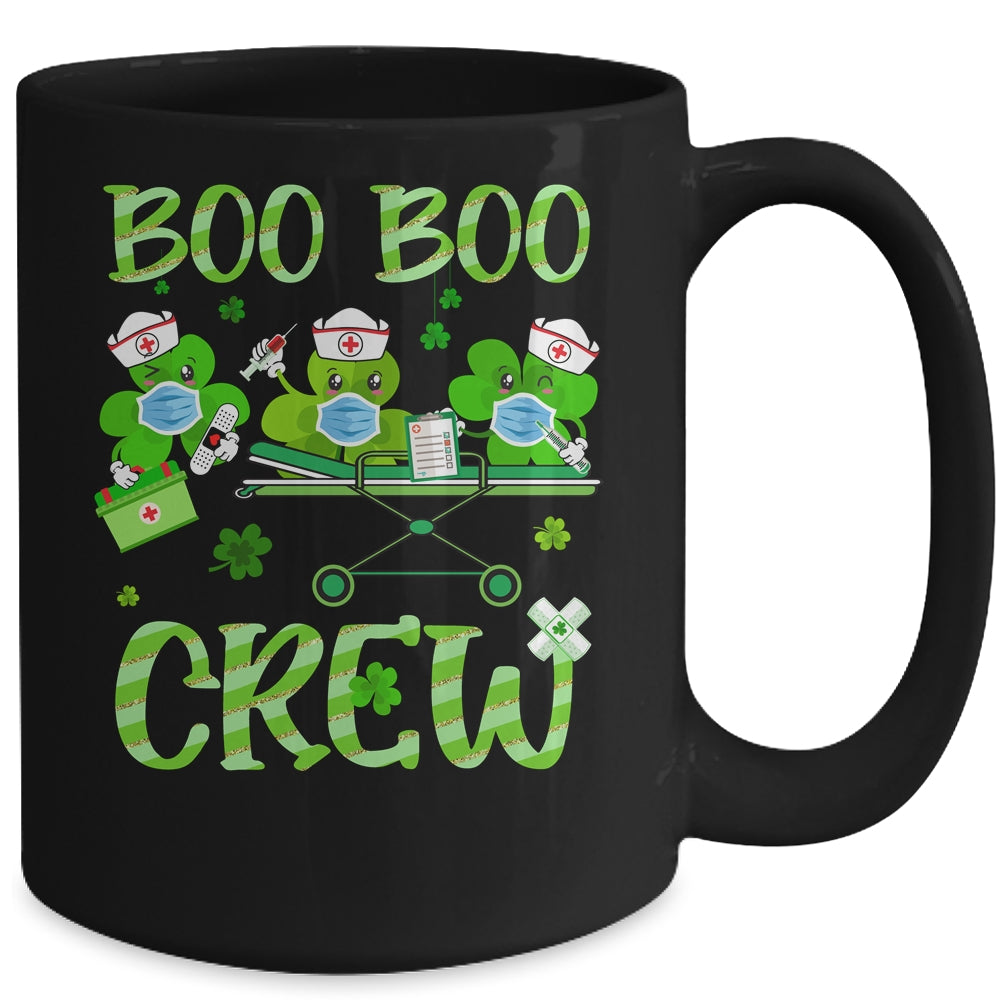 Boo Boo Crew Nurse St Patrick's Day Shamrock Face Mask Nurse Mug | siriusteestore