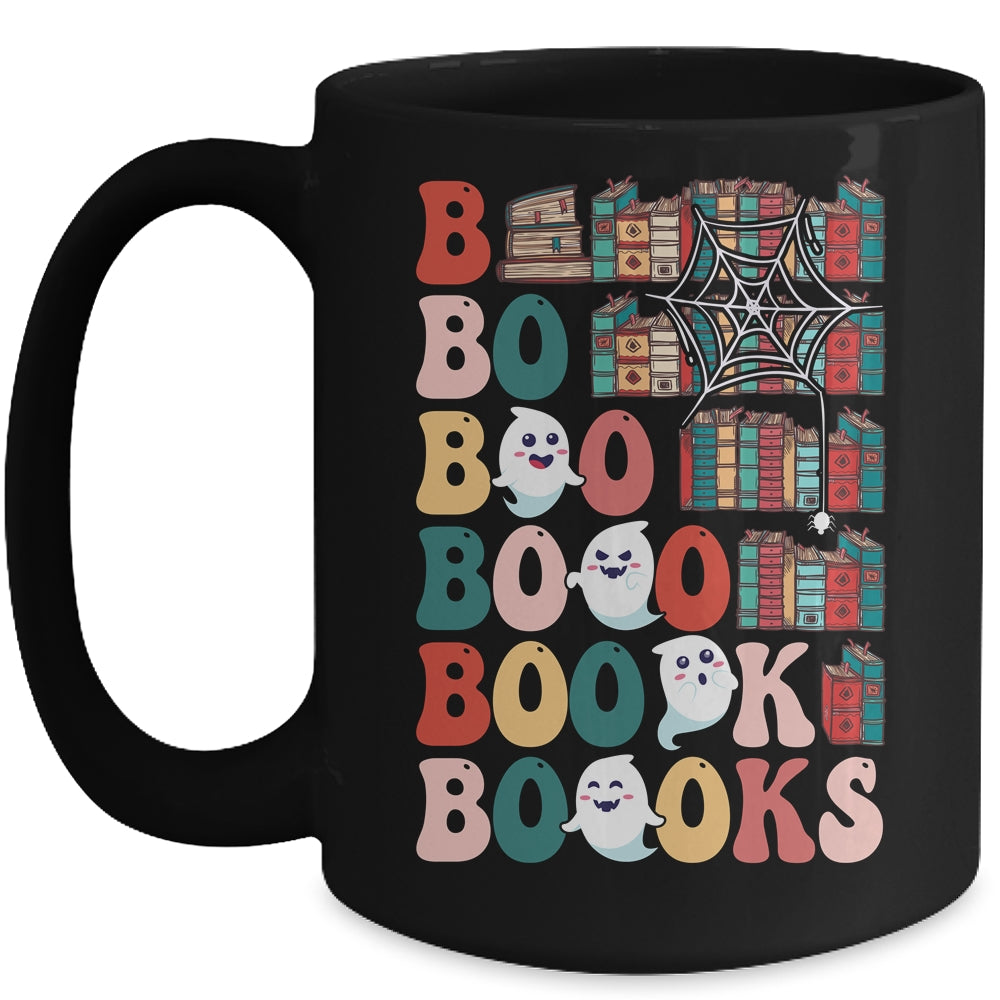 Boooks Ghosts Funny Halloween Teacher Book Library Reading Mug | siriusteestore