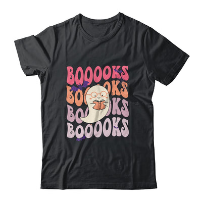 Booooks Groovy Cute Ghost Book Retro Reading Halloween Shirt & Hoodie | siriusteestore