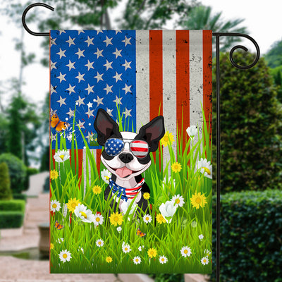 Boston Terrier American USA Flag 4th of July Dog Lover On Independence Day | siriusteestore
