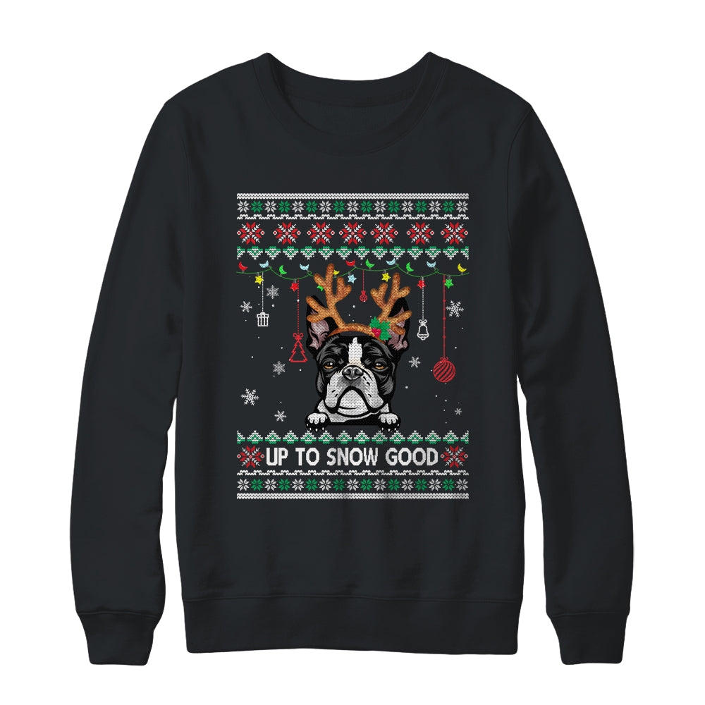 Boston Terrier Dog Reindeer Ugly Christmas Xmas Shirt & Sweatshirt | siriusteestore