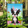 Boston Terrier Happy Easter Day Holiday Flag Funny Dog Dog Wear Bunny Ears Headband Cute for Home Decor | siriusteestore