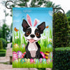 Boston Terrier Happy Easter Day Holiday Flag Funny Dog Dog Wear Bunny Ears Headband Cute for Home Decor | siriusteestore