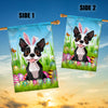 Boston Terrier Happy Easter Day Holiday Flag Funny Dog Dog Wear Bunny Ears Headband Cute for Home Decor | siriusteestore