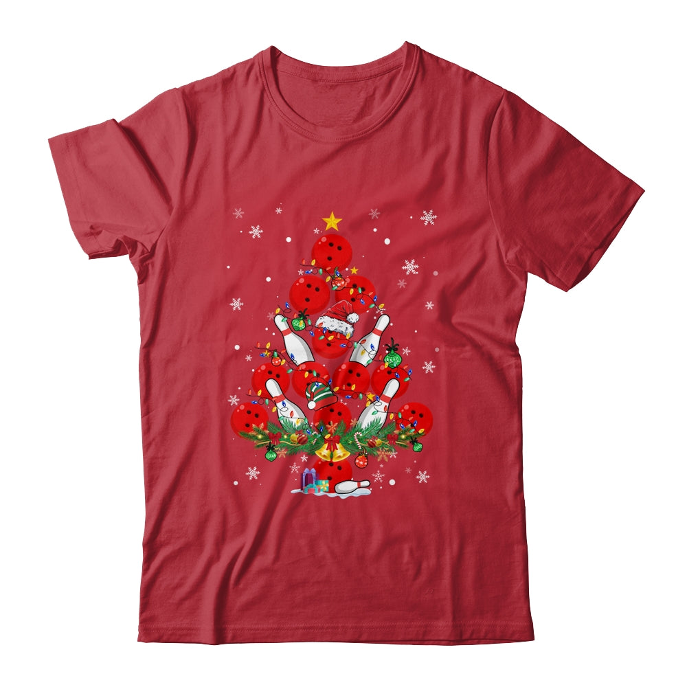 Bowling Christmas Tree Santa Pickleball X Mas Lights Shirt & Sweatshirt | siriusteestore
